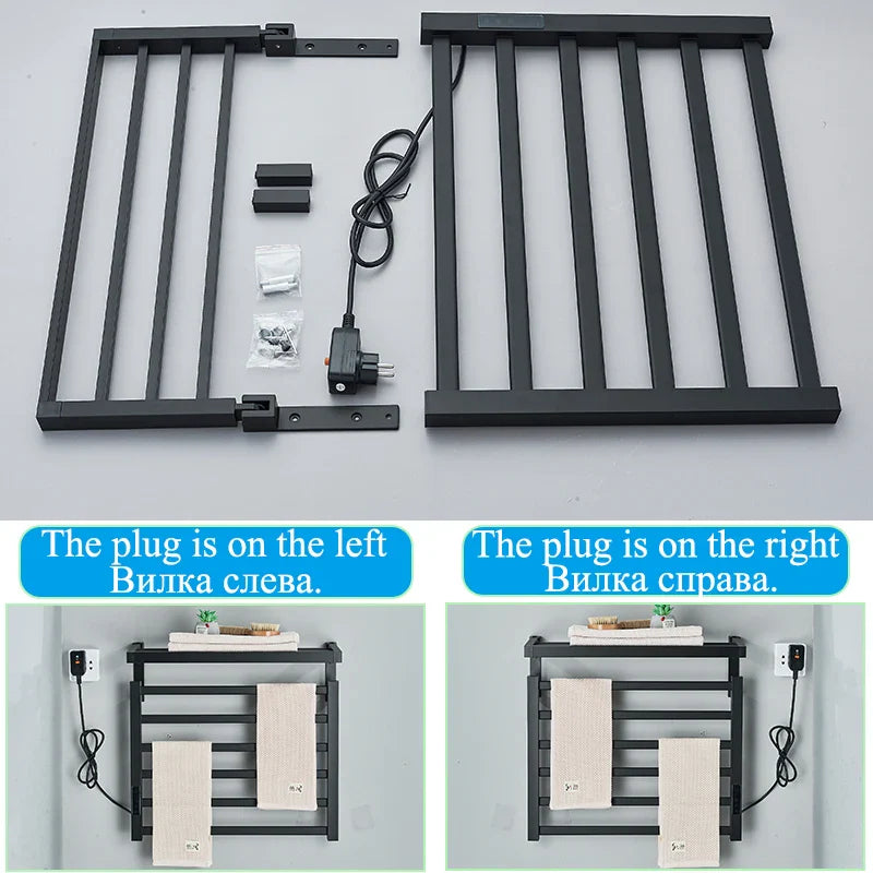 Afralia™ Smart Towel Warmer: Electric Heated Towel Rack with Touch Display Control
