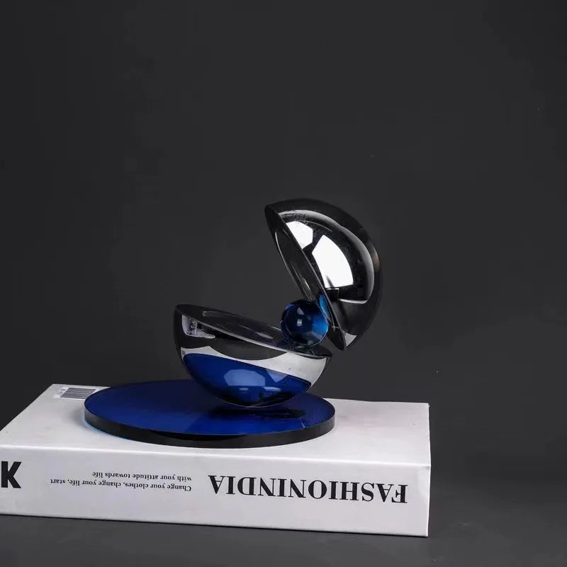 Afralia™ Crystal Glass Abstract Home Decor Semi-circle Ornaments