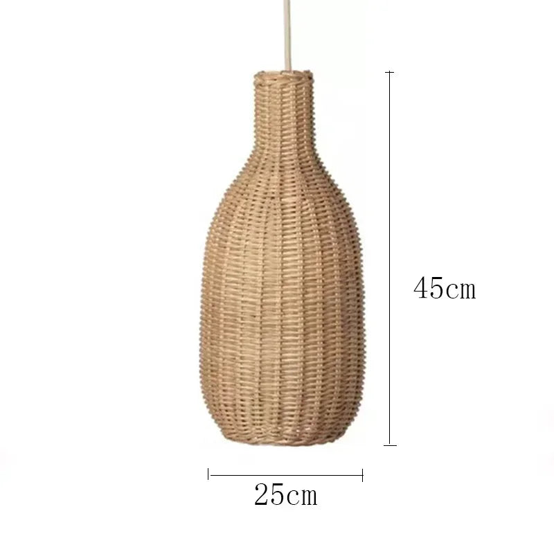 Afralia™ Rattan Pendant Light: Handmade Chinese Style Wicker Lamp for Dining Room & Cafe