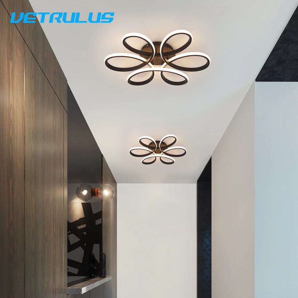 Nordic Twist LED Pendant Light by Afralia™ - Modern Acrylic Chandelier for Kitchen, Dining, Aisle