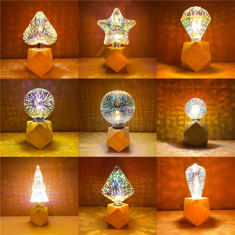 Afralia™ LED Firework Table Lamp for Living Room Bedroom Décor