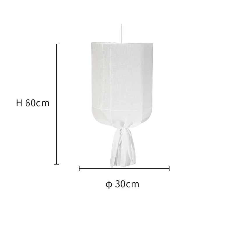 Afralia™ Linen Cloth Pendant Light: Elegant Bohemian Fabric Chandelier for Home, Restaurant, Hotel