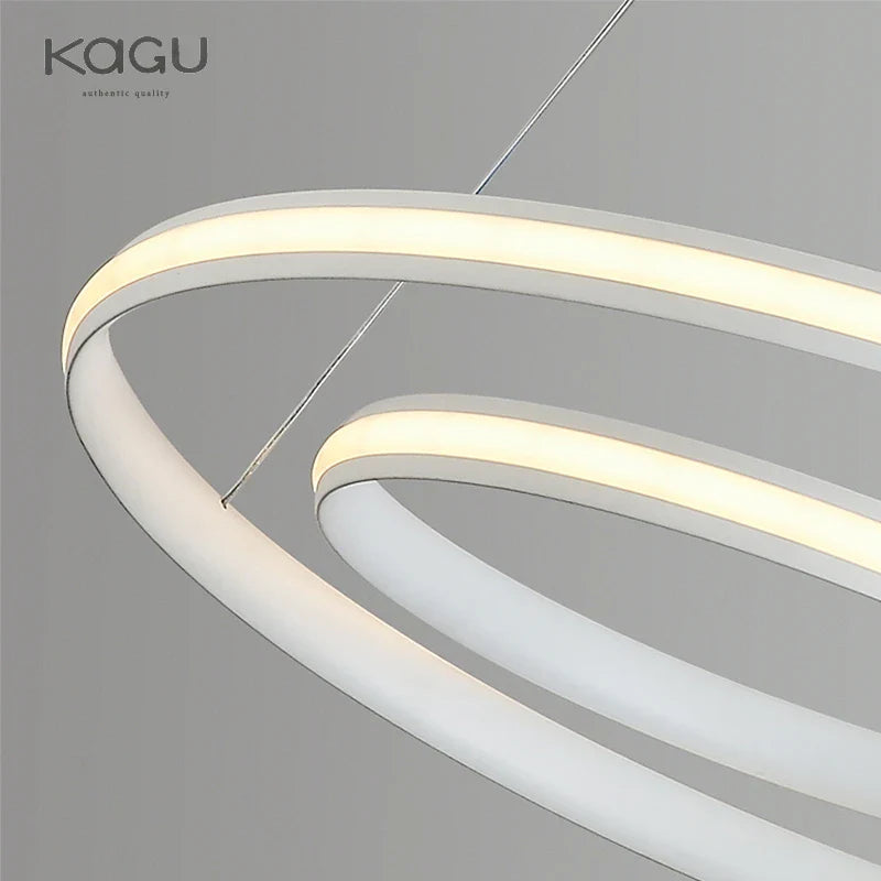 Afralia™ Modern LED Aluminum Pendant Light for Dining Living Kitchen, Black White Color