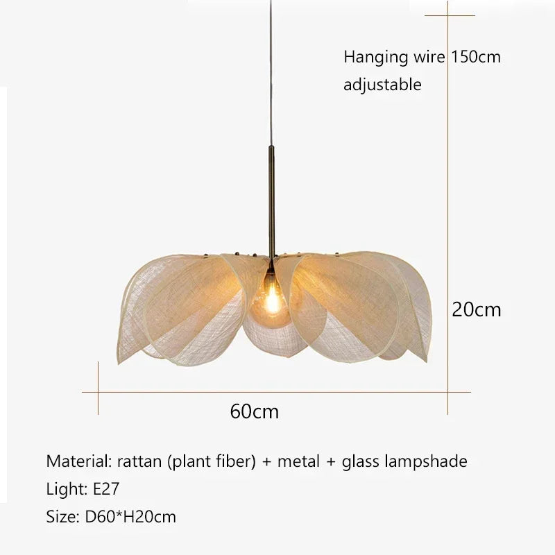 Afralia™ Flower Chandelier Pendant Light with E27 Bulb for Living Dining Room