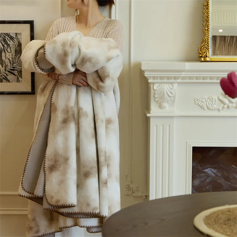 Afralia™ Faux Mink Fur Cozy Sofa Blanket | Luxe Winter Bed Décor
