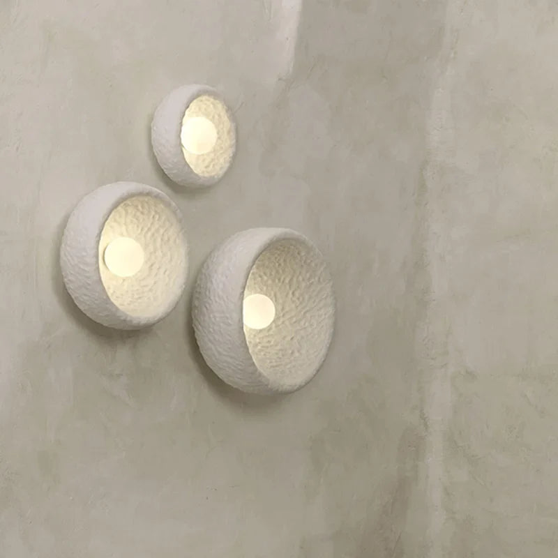 Afralia™ Wabi Sabi Indoor LED Wall Lamp Sconce Retro Bedroom Living Room Lighting