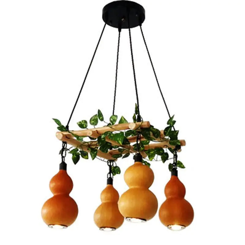 Afralia™ Zen Gourd Chandelier for Balcony, Tearoom, and Bedroom