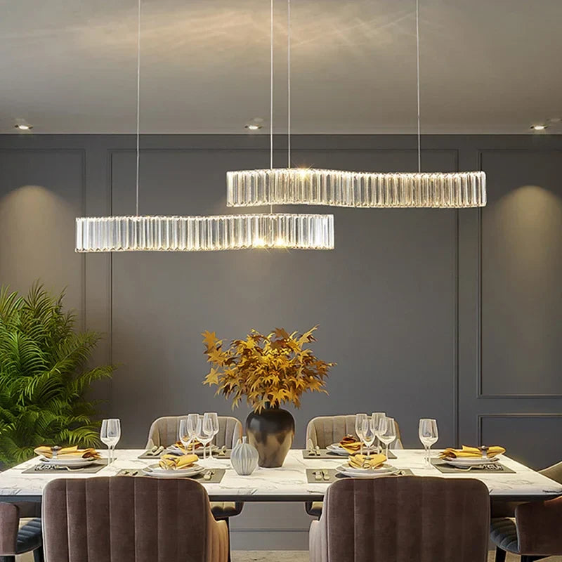 Afralia™ Crystal Chandelier: Stylish LED Lighting for Dining Room and Bar Decor