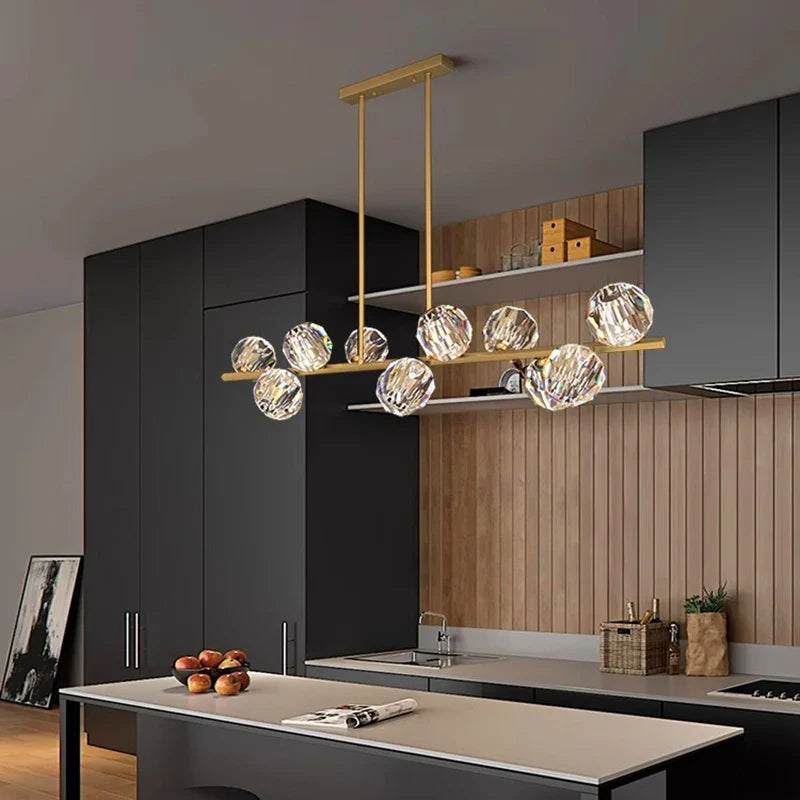 Afralia™ Crystal Chandelier Pendant Light for Living & Dining Room Luxury Decor