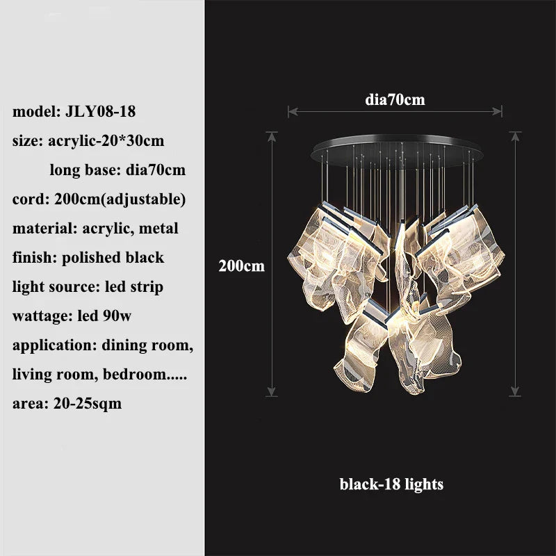 Afralia™ Modern LED Chandeliers for Home Decor & Villa, Living Dining Room Pendant Lights