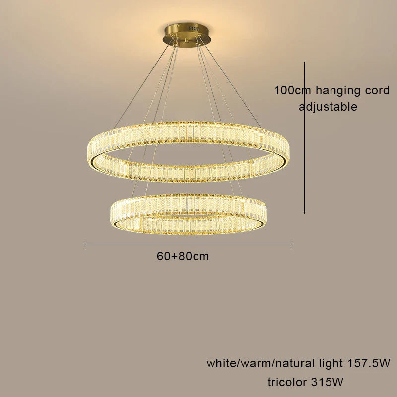 Afralia™ Crystal Chandelier Pendant Lamps for Home Decor and Modern Living Room Lighting
