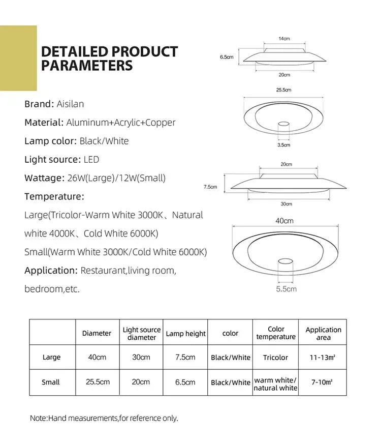 Afralia™ LED Ceiling Light Soft Lighting for Living Room Bedroom Kitchen - Waterproof & Dustproof