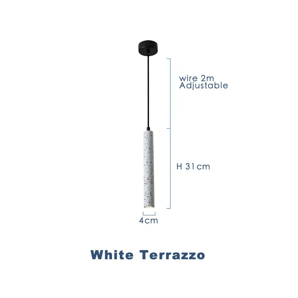 Afralia™ Concrete Tube Pendant Light Chandelier