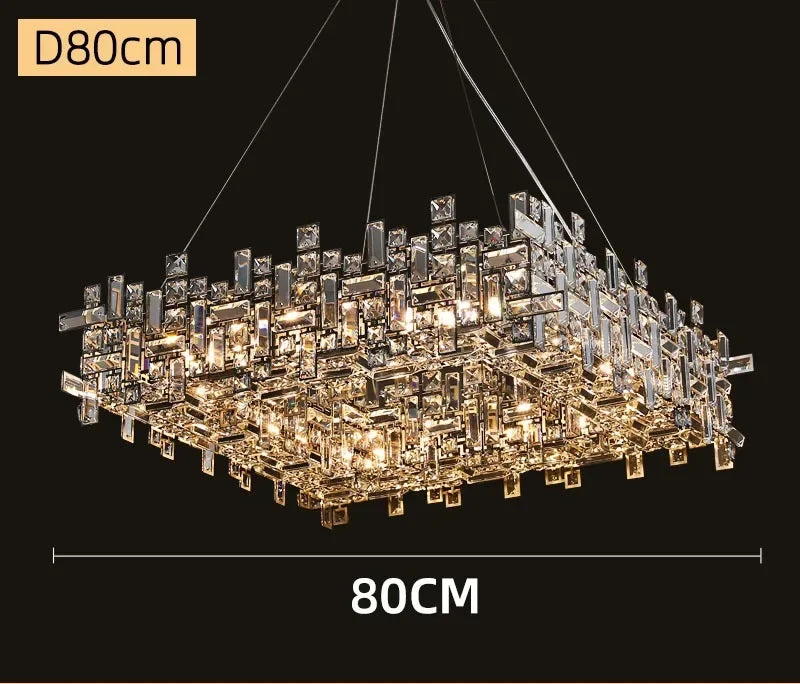Afralia™ Elegant Crystal Chandelier for Living Room, Bedroom & Dining Area