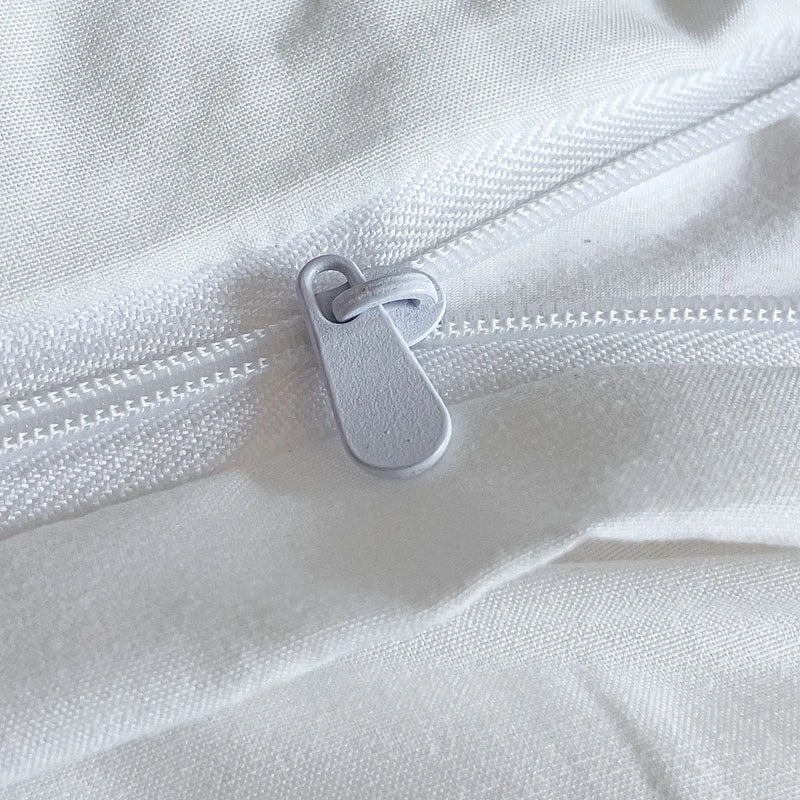 Afralia™ Korean Princess Rose Flowers Lace Ruffles Bedding Set - Soft Cotton Duvet Cover