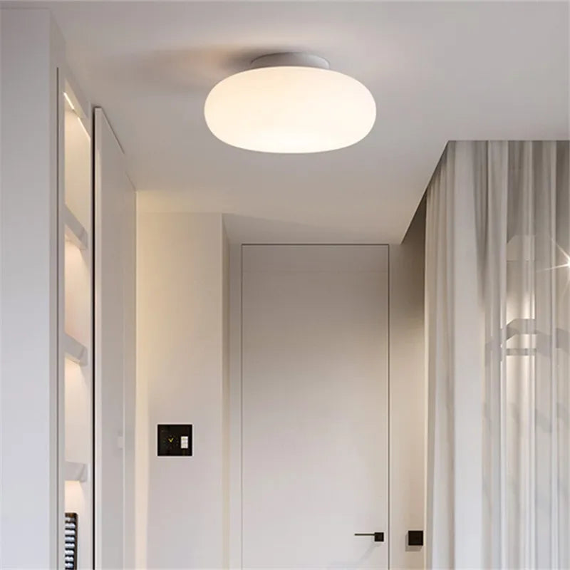 Afralia™ Itka Pendant Lamp - Minimalist White Lamp Shade for Dining Table, Bedroom, Kitchen