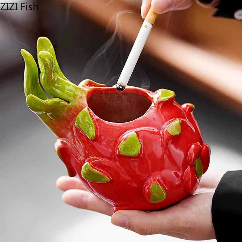 Afralia™ Pitaya Ceramic Ashtray - Smoking Accessory Gift for Him