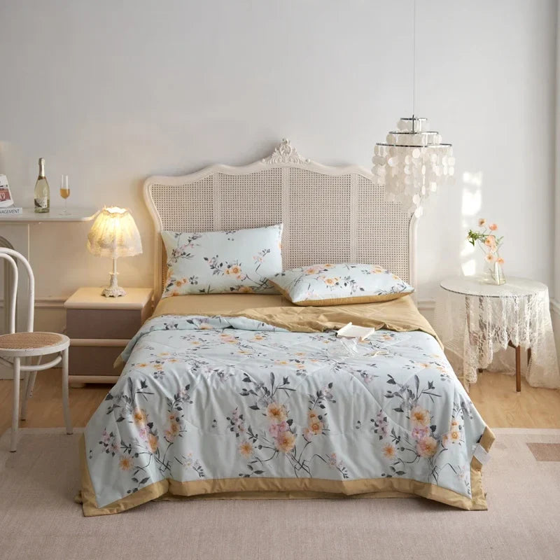 Afralia™ Summer Thin Quilt Cotton Blanket Bedding Filler Twin Queen Size