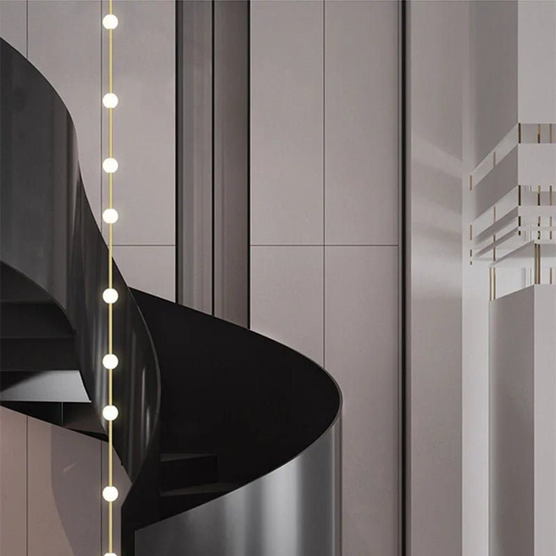 Afralia™ Linear Glass Art Chandelier | Minimalist Black/Gold | 5/6/7/8 Heads Creative Design