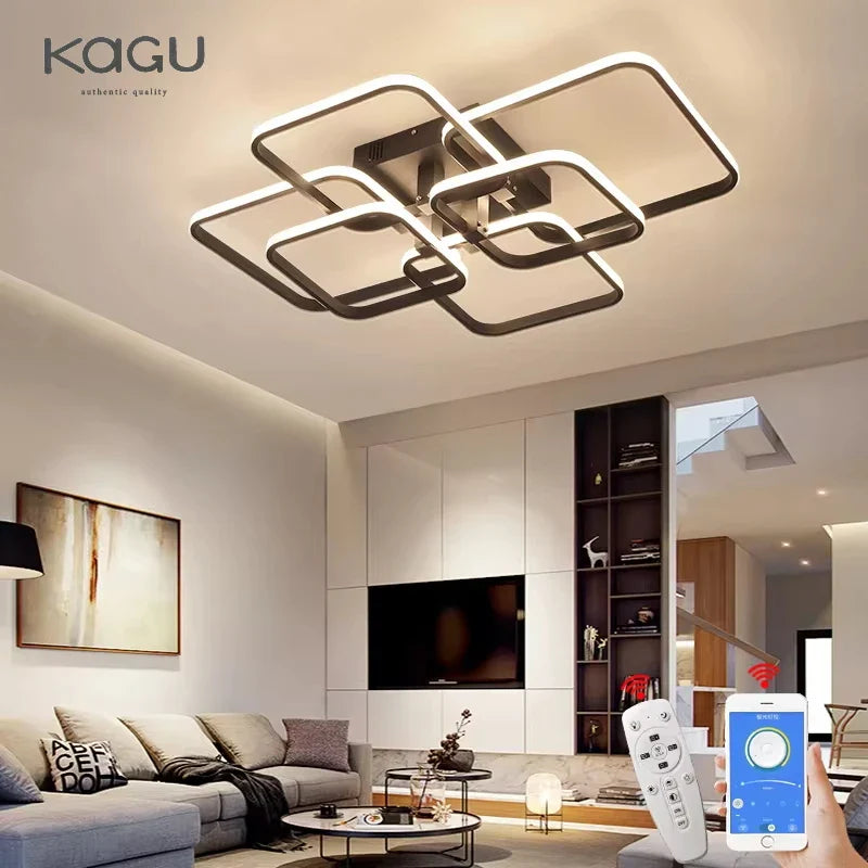 Afralia™ LED Ceiling Light: Modern Dimmable Fixture for Home Living Room, Bedroom, Dining Room