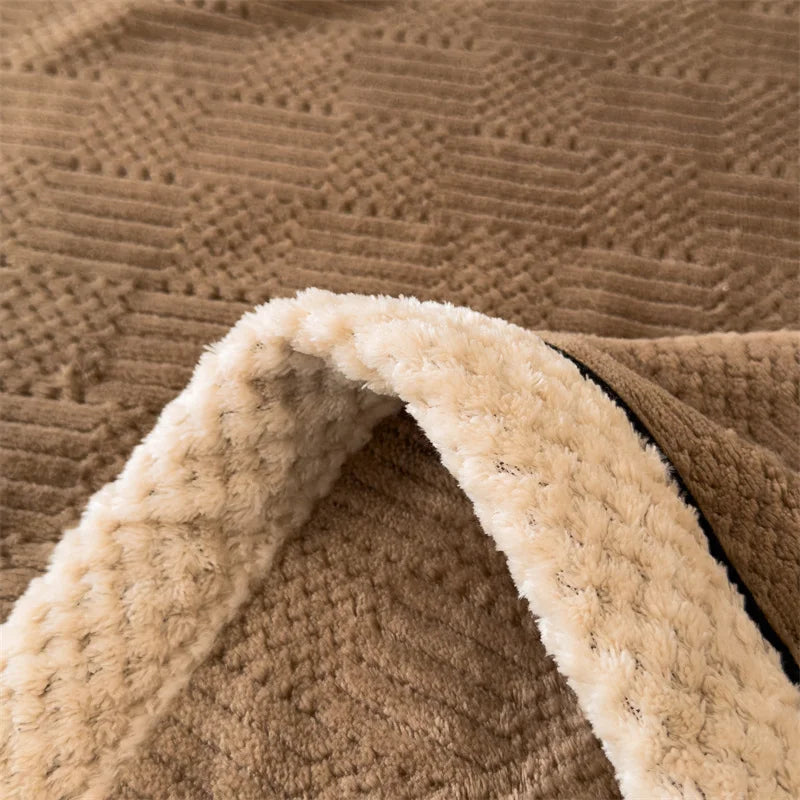 Afralia™ Soft Velvet Autumn Winter Sofa Blanket: Warmth, Comfort, and Style
