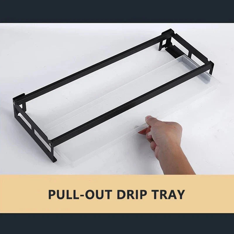 Afralia™ Kitchen Dish Drainer Rack & Tableware Holder - Wall Mounted Drying Shelf Storage