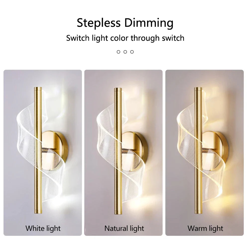 Afralia™ LED Indoor Wall Sconce Light for Living Room Bedroom Decor