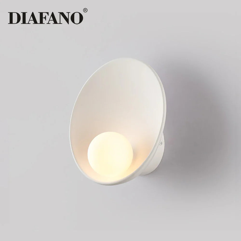 Afralia™ Gypsum Glass LED Wall Sconce Minimalist Lighting for Bedroom Aisle Surface Mounted