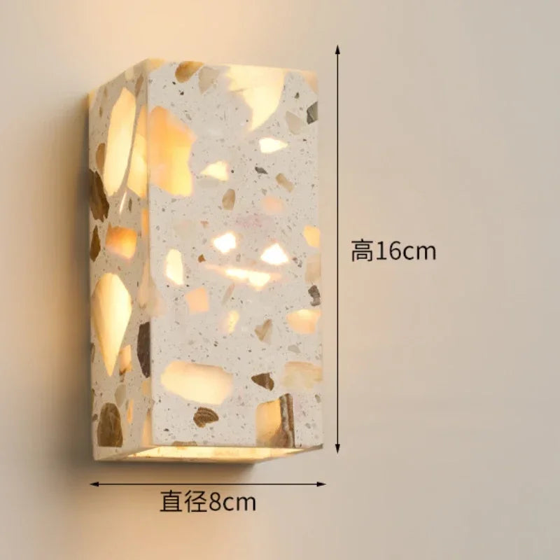 Afralia™ Terrazzo Pendant Lights: French Retro Handmade Design for Bedroom, Dining, Kitchen Island