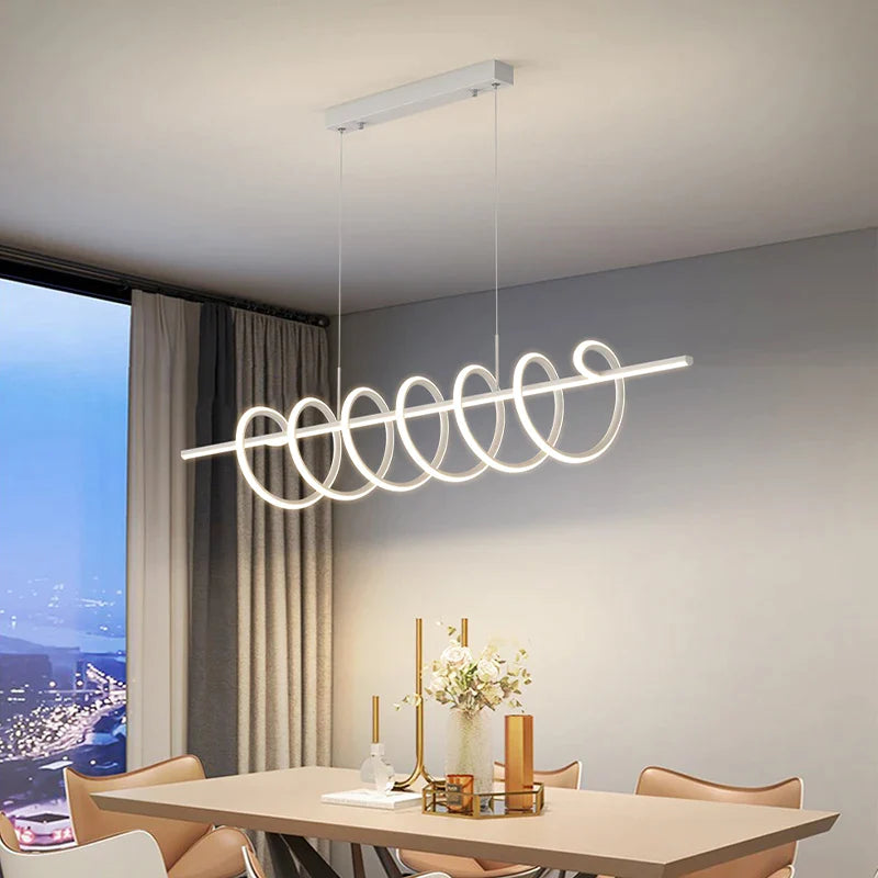 Afralia™ Nordic Line Chandelier: Modern Artistic Minimalist Design for Restaurants and Bars