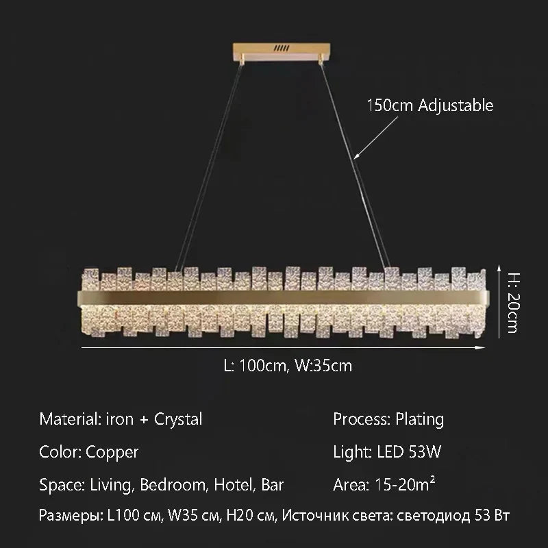 Afralia™ Crystal Chandelier: Modern Nordic Light Luxury LED Ceiling Fixture