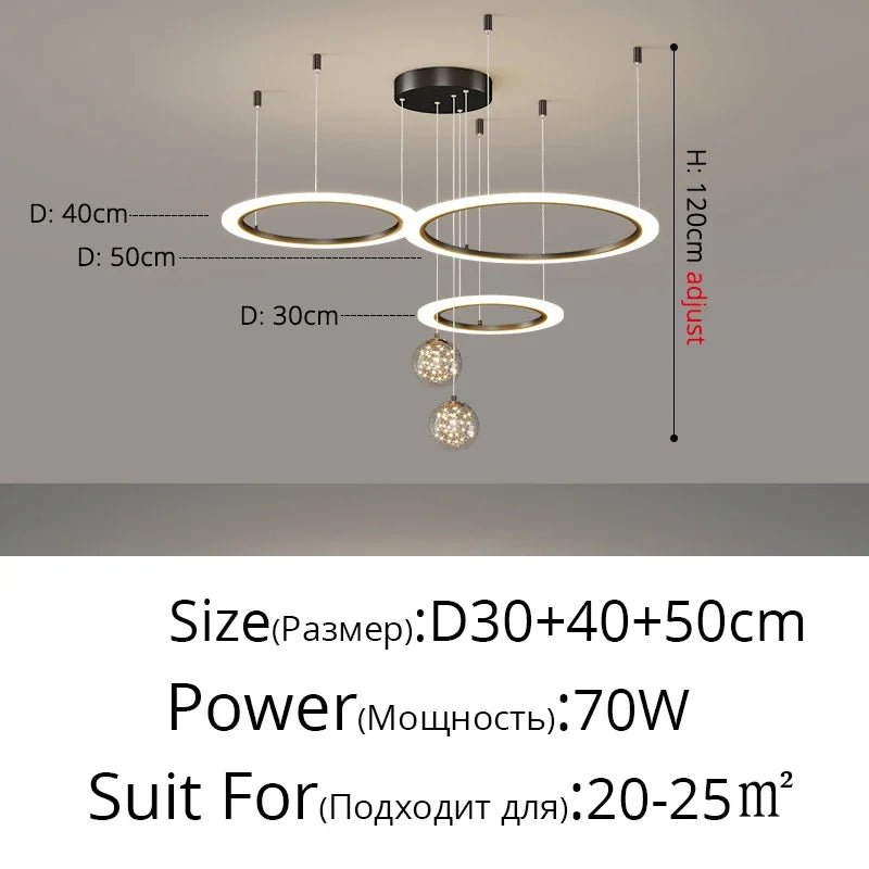 Afralia™ LED Star Chandelier for Modern Living Room Bedroom Decor