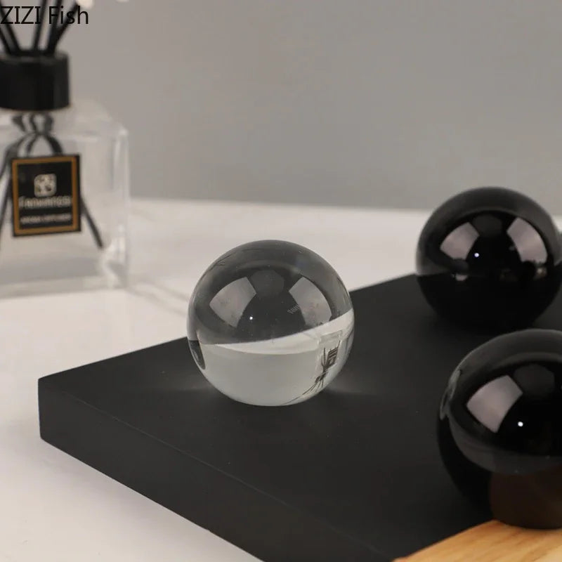 Afralia™ Wood Chessboard Set with Crystal Chess Pieces – Minimalistic Desk Decoration and Casual Game