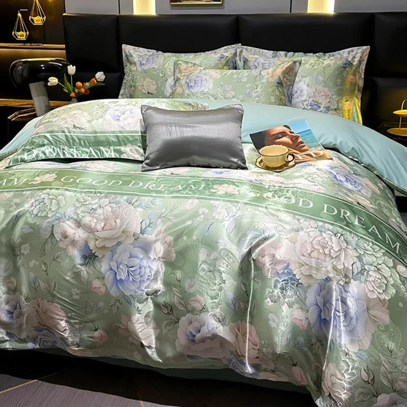 Afralia™ Silky Satin Cooling Bedding Sets for Double King Beds.