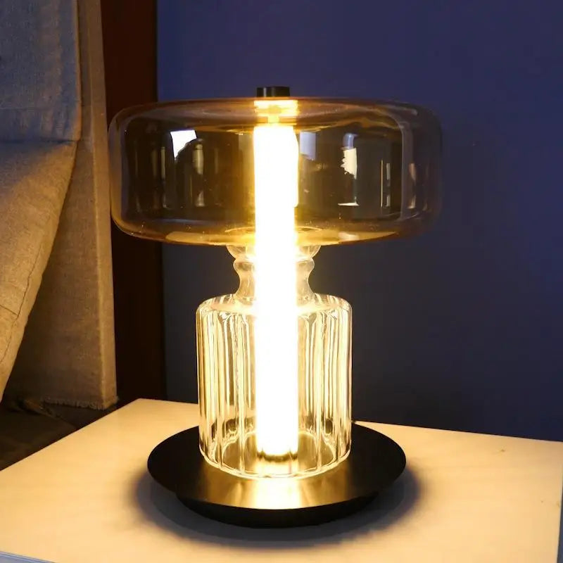 Afralia™ Glass Art Desk Lamp: Nordic Minimalist Design for Bedroom and Living Room