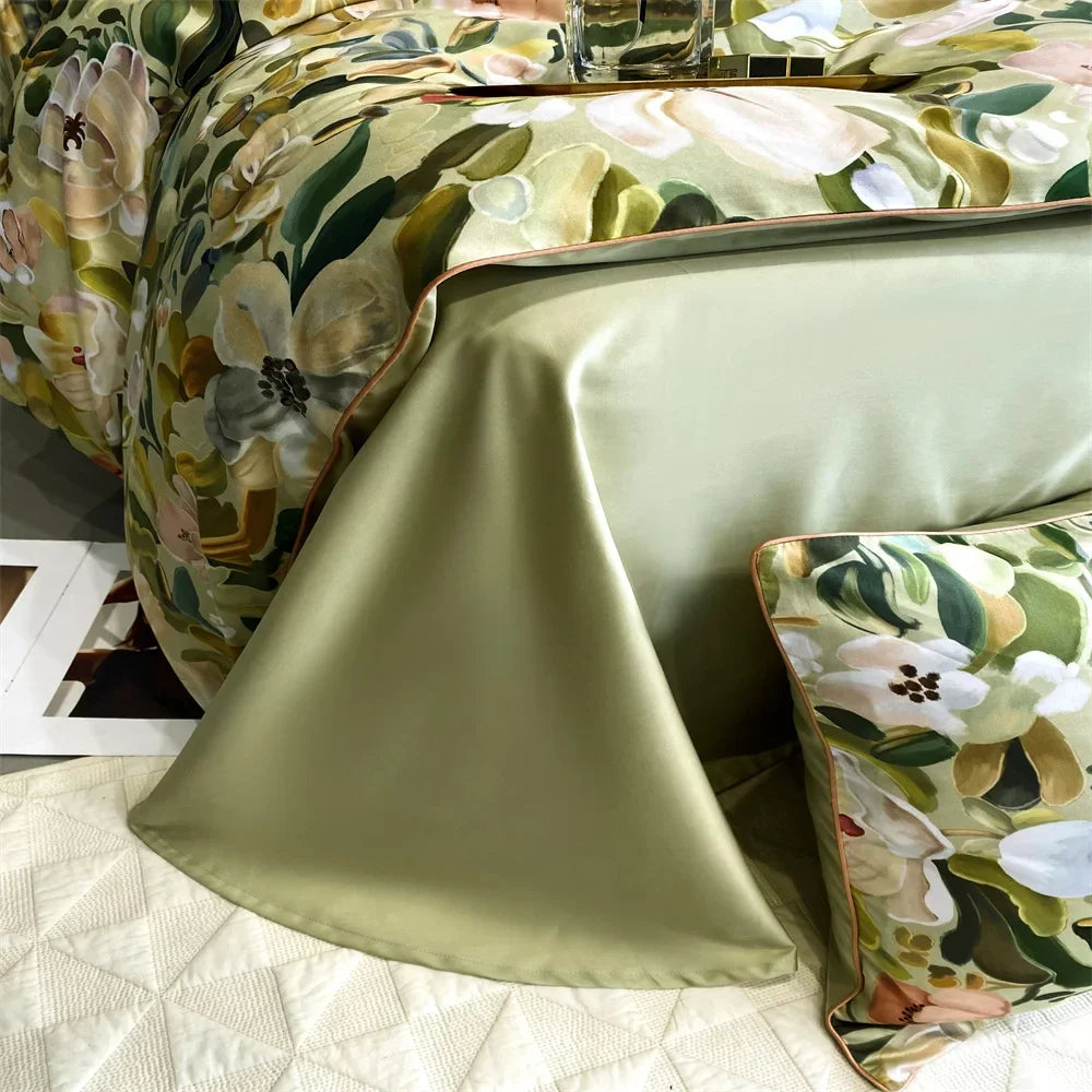 Afralia™ 1000TC Egyptian Cotton Bedding Set, Solid Color Sheets, Pillowcase, Blanket Cover, King Queen Europe Size