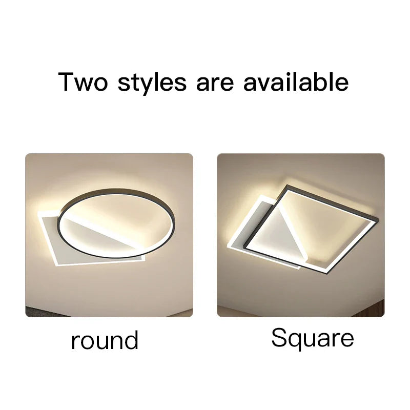 Afralia™ Square LED Ceiling Lamp for Modern Interior Lighting