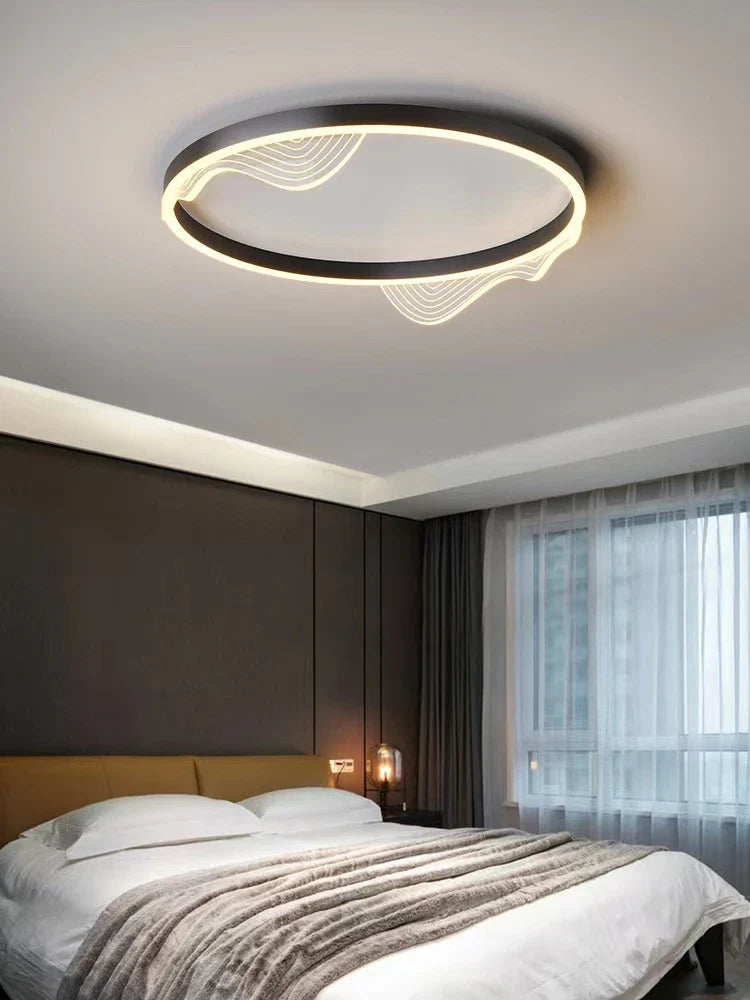 Afralia™ Golden Lustre Ceiling Lamp for Bedroom Living Dining Kitchen Lighting