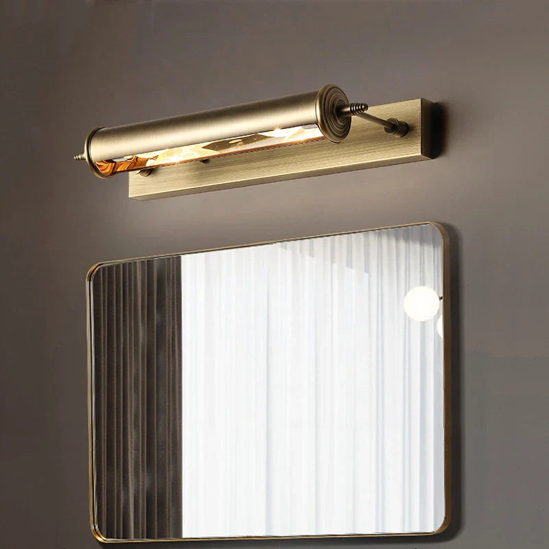 Afralia™ Bronze Bathroom Wall Lamp with Replaceable E14 Bulb for Mirror Headlight
