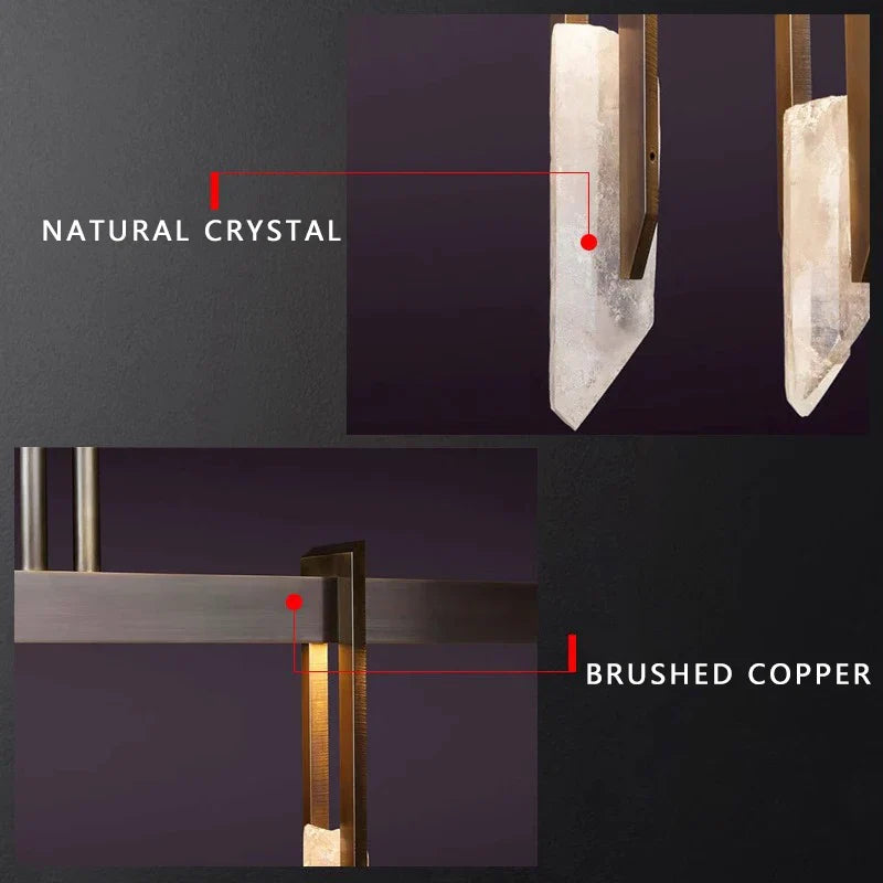 Afralia™ Crystal Pendant Light: Modern Luxury Designer Copper Fixture