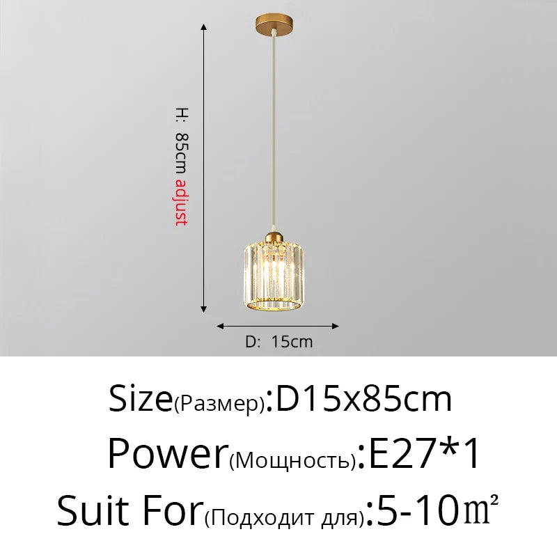 Afralia™ Crystal Chandelier Luxury Ceiling Lamp LED Modern Pendant Light for Indoor Spaces