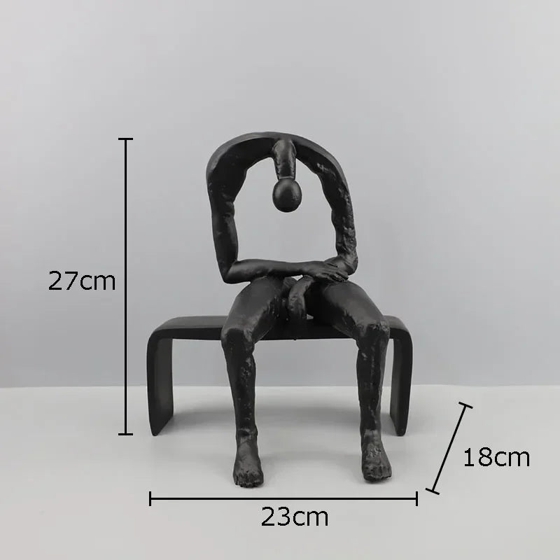 Afralia™ Character Sculpture Room Decor Abstract Figure Artwork Ornaments Aesthetics