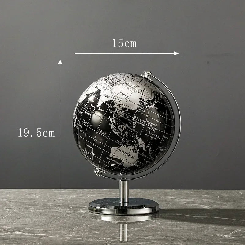 Afralia™ Rotating Metal Base World Globe for Classroom Geography Education