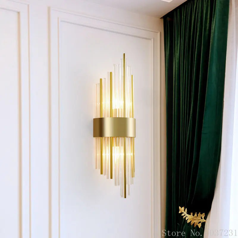 Afralia™ Crystal Modern Wall Sconce Lamp for Bedroom & Living Room