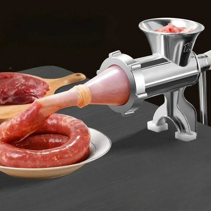 Afralia™ Stainless Steel Meat Grinder Noodle Sausage Maker Kitchen Gadget