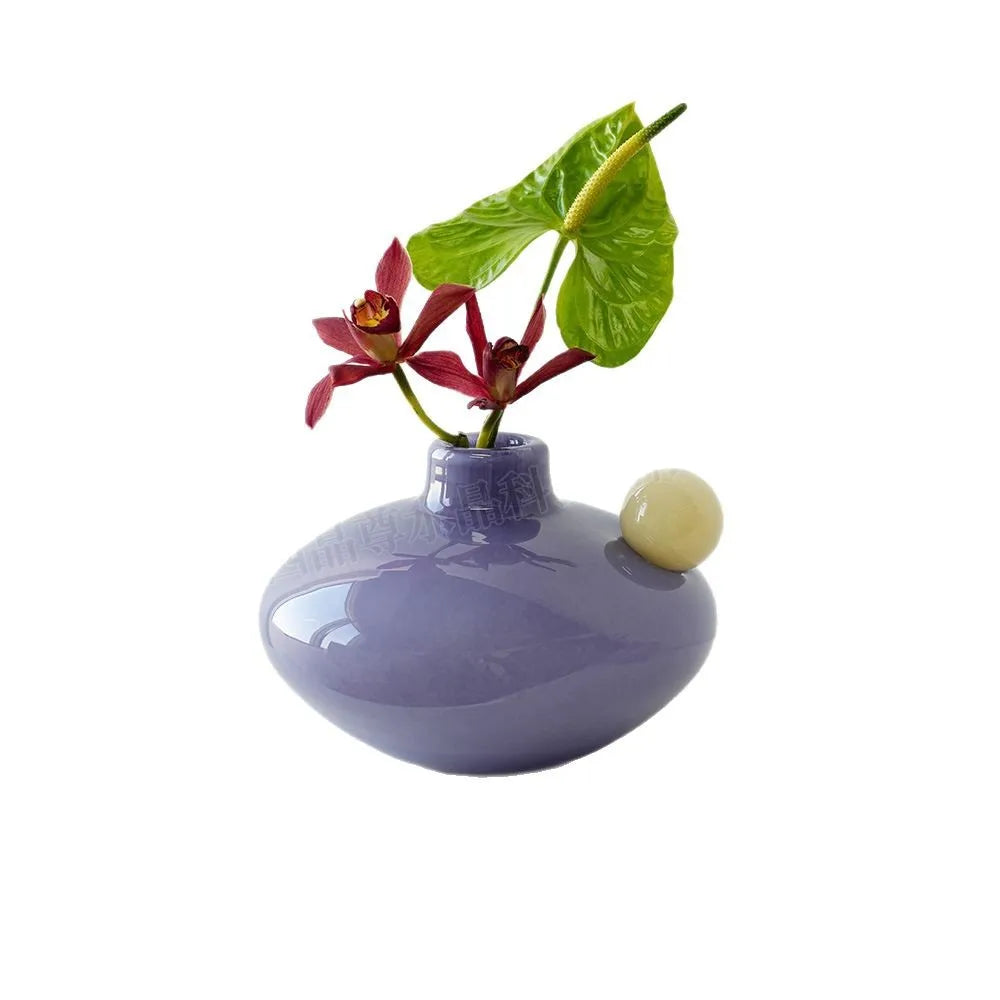 Afralia™ Geometric Glass Vase Colorful Bubbles Hydroponics Terrarium Home Decoration Accessory
