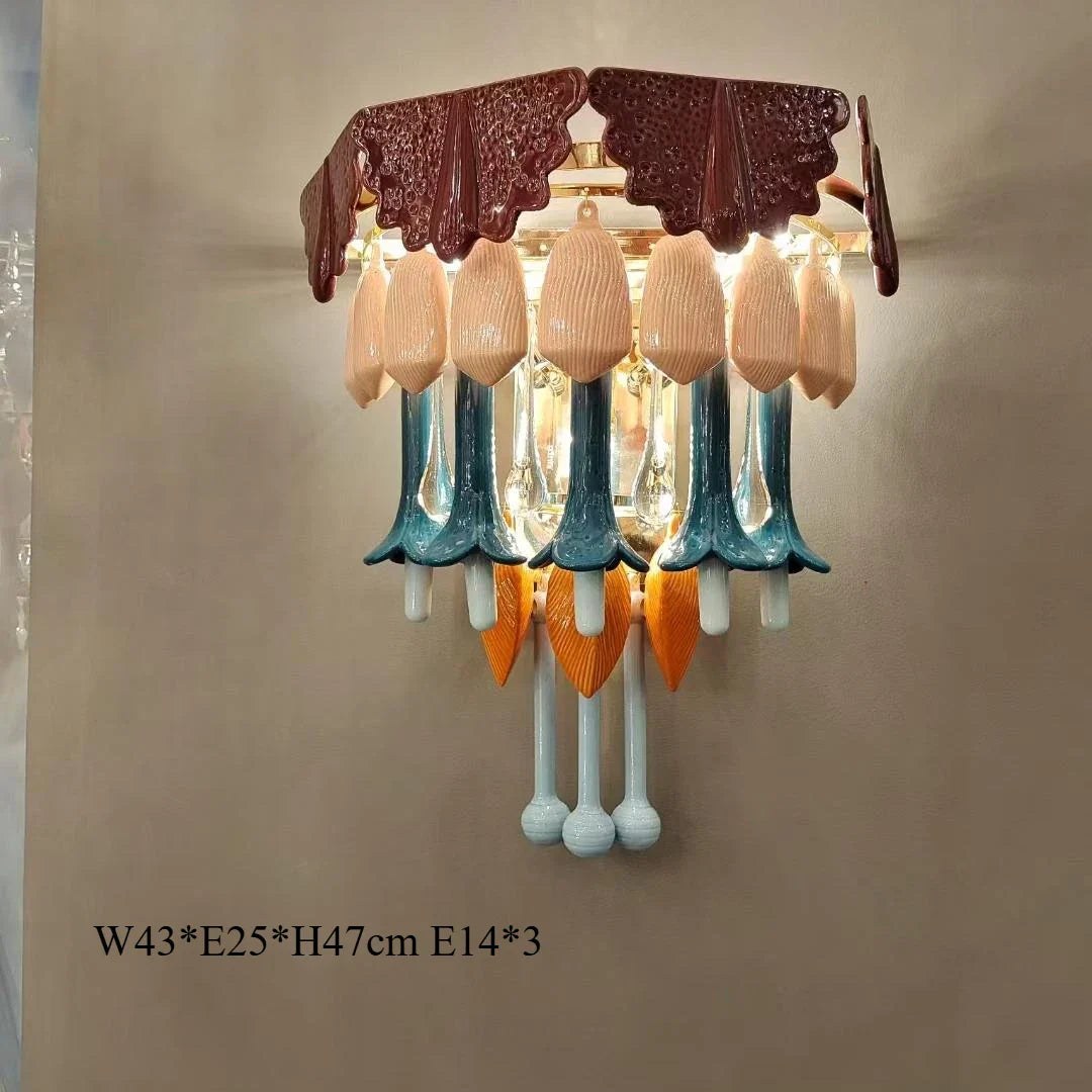 Afralia™ Ceramic Color Chandelier: Creative Art for Living, Dining, Bedroom & Study Rooms