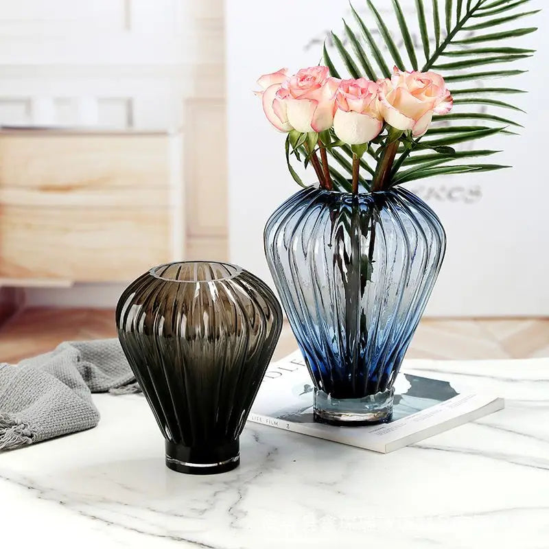 Afralia™ Blue Hot Air Balloon Vase, Lily Flower Arrangement Home Decoration