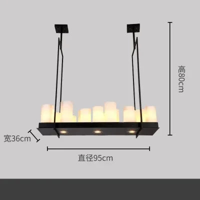 Afralia™ Vintage Glass Candle LED Chandelier for Elegant Living and Dining Spaces