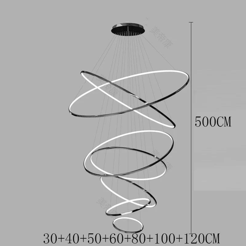 Afralia™ Modern LED Pendant Lights for Home Decor, Chandeliers for Dining Room and Living Room